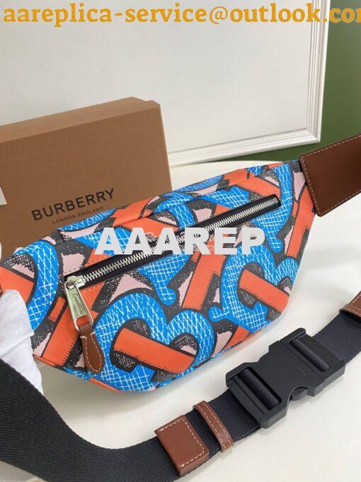 Replica Burberry Monogram Print E-canvas Sonny Bum Bag 80331541 Bright 6