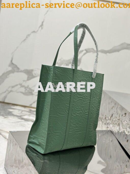 Replica Prada Medium Antiqued Nappa Leather Tote Bag 1BG587 Sage Green 3