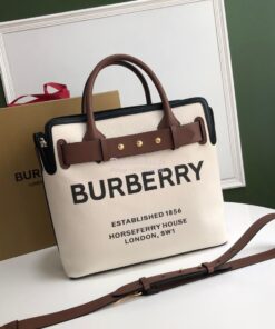 Replica Burberry The Medium Cotton Canvas Triple Stud Belt Bag 8014808