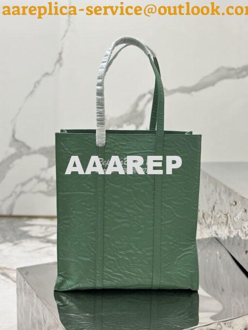 Replica Prada Medium Antiqued Nappa Leather Tote Bag 1BG587 Sage Green 10