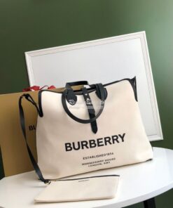 Replica Burberry The Large Soft Cotton Canvas Belt Bag 80313191 Black