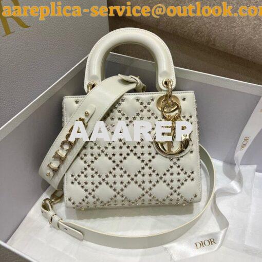 Replica Dior Small Lady Dior My ABCdior Bag Lucky Star Cannage Lambski