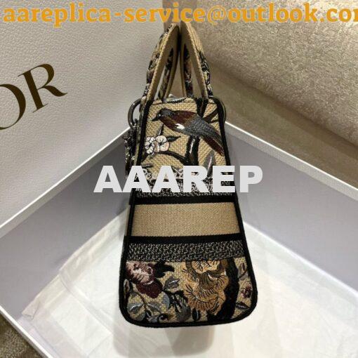 Replica Dior Medium Lady D-Lite Bag Beige Multicolor Dior Jardin d'Hiv 5