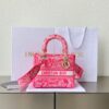 Replica Dior Medium Lady D-Lite Bag Fluorescent Blue Toile de Jouy Rev 12