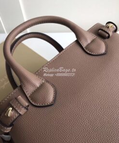 Replica Burberry The Small Banner in Leather and House Check Beige 2