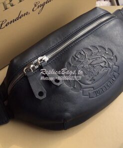 Replica Burberry Medium Embossed Crest Leather Bum Bag