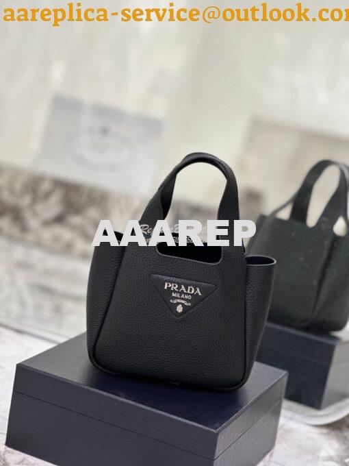 Replica Prada Leather mini bag 1BA349 Black