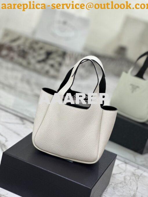 Replica Prada Leather mini bag 1BA349 White 9