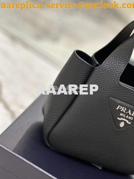 Replica Prada Leather mini bag 1BA349 Black 3