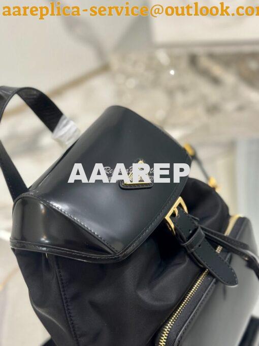 Replica Prada Medium Re-Nylon and brushed leather backpack 1BZ074 5