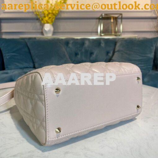 Replica Dior Lady Dior Medium Flap Cover Quilted in Cannage Lambskin L 9