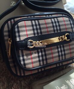 Replica Burberry The 1983 Check Link Camera Bag Black 2