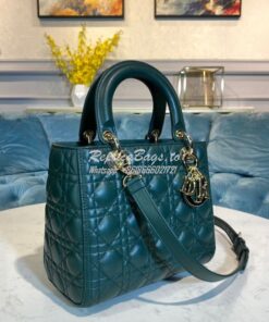 Replica Dior Lady Dior Medium Flap Cover Quilted in Cannage Lambskin L 2