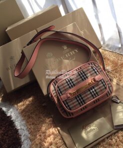 Replica Burberry The 1983 Check Link Camera Bag Pink 2