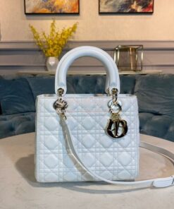 Replica Dior Lady Dior Medium Flap Cover Quilted in Cannage Lambskin L