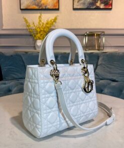 Replica Dior Lady Dior Medium Flap Cover Quilted in Cannage Lambskin L 2