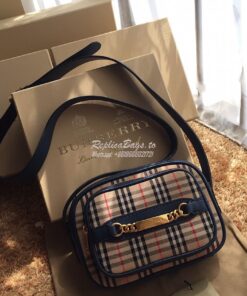 Replica Burberry The 1983 Check Link Camera Bag Blue