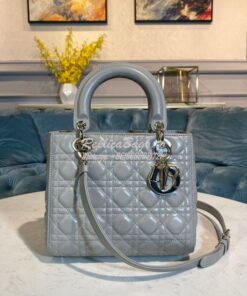 Replica Dior Lady Dior Medium Flap Cover Quilted in Cannage Lambskin L