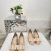 Replica Dior Idylle Ballet Pump Black Suede Calfskin and White Resin P 7