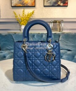 Replica Dior Lady Dior Medium Flap Cover Quilted in Cannage Lambskin L