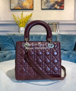 Replica Dior Lady Dior Medium Flap Cover Quilted in Cannage Lambskin L 2