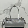 Replica Prada Large leather shoulder bag 1BA433 Pewter 12