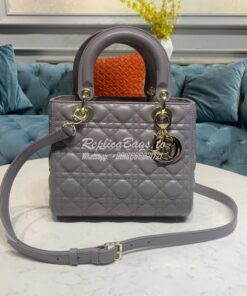 Replica Dior Lady Dior Medium Flap Cover Quilted in Cannage Lambskin L