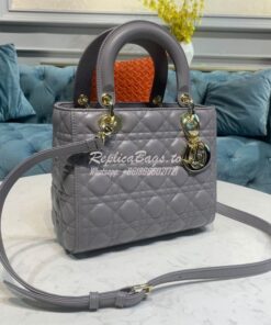 Replica Dior Lady Dior Medium Flap Cover Quilted in Cannage Lambskin L 2