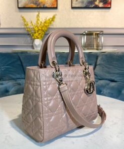 Replica Dior Lady Dior Medium Flap Cover Quilted in Cannage Lambskin L 2