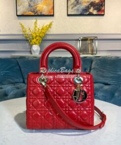 Replica Dior Lady Dior Medium Flap Cover Quilted in Cannage Lambskin L