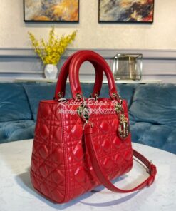 Replica Dior Lady Dior Medium Flap Cover Quilted in Cannage Lambskin L 2