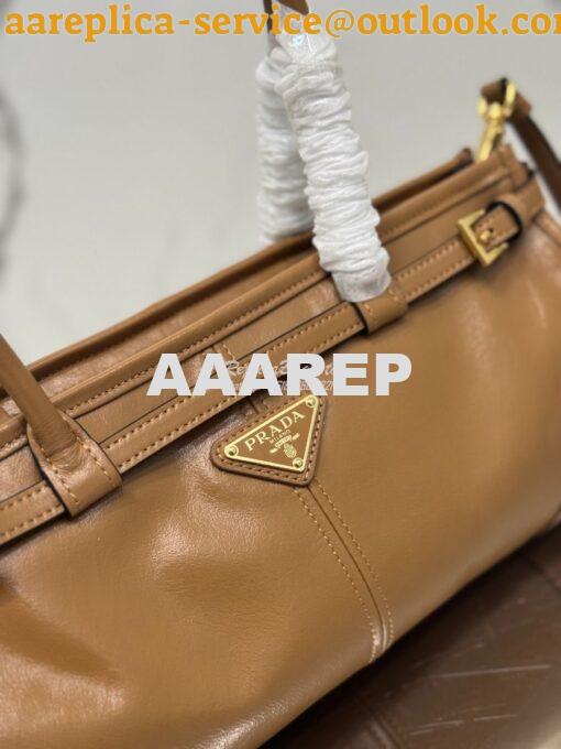 Replica Prada Medium leather shoulder bag 1BA426 Cameo 3