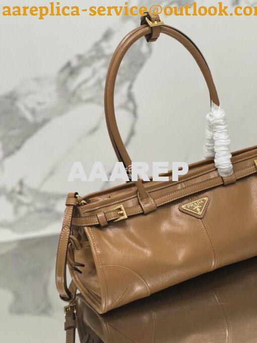 Replica Prada Medium leather shoulder bag 1BA426 Cameo 4