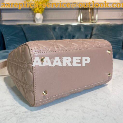 Replica Dior Lady Dior Medium Flap Cover Quilted in Cannage Lambskin L 9