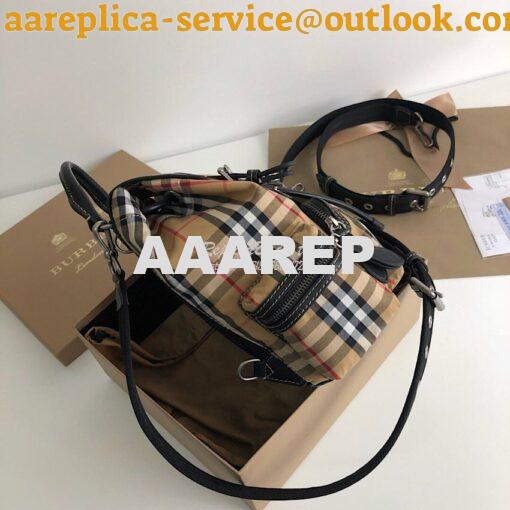 Replica Burberry The Small Rucksack in Vintage Check and Leather 6