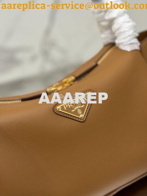 Replica Prada Medium leather handbag 1BA444 Caramel 5