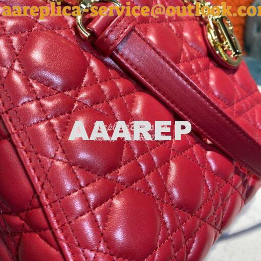 Replica Dior Lady Dior Medium Flap Cover Quilted in Cannage Lambskin L 4