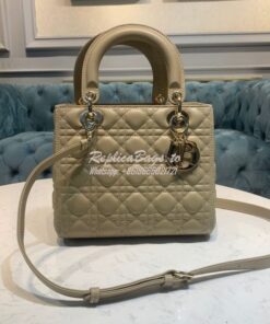 Replica Dior Lady Dior Medium Flap Cover Quilted in Cannage Lambskin L