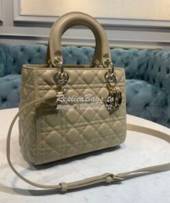 Replica Dior Lady Dior Medium Flap Cover Quilted in Cannage Lambskin L 2