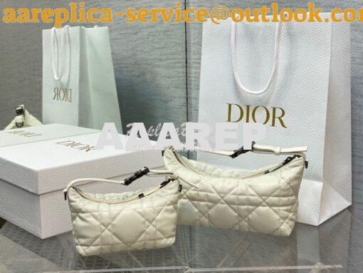 Replica Dior Small Medium DiorTravel Nomad Pouch Latte Macrocannage Ca