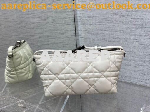 Replica Dior Small Medium DiorTravel Nomad Pouch Latte Macrocannage Ca 13