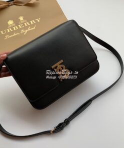 Replica Burberry TB Leather Bag 80103351 Black 2