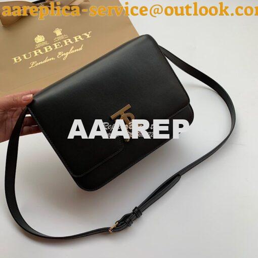 Replica Burberry TB Leather Bag 80103351 Black 2