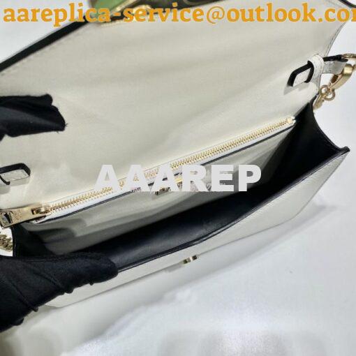 Replica Prada Saffiano leather shoulder bag 1BD318 White 9