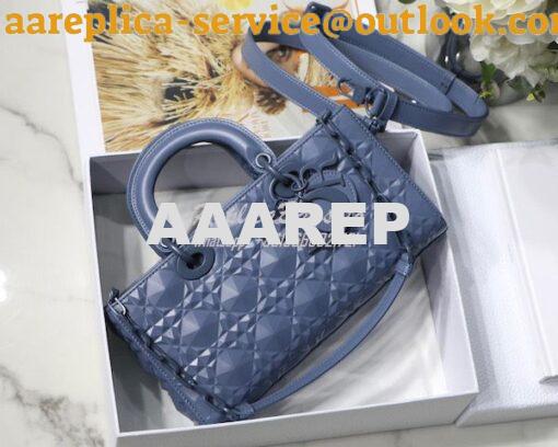 Replica Dior Lady D-Joy Bag Denim Cannage Calfskin with Diamond Motif