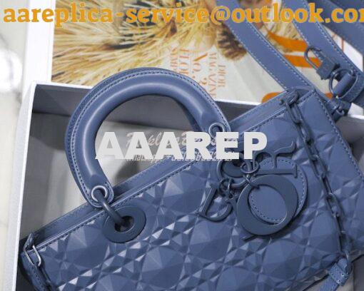 Replica Dior Lady D-Joy Bag Denim Cannage Calfskin with Diamond Motif 3