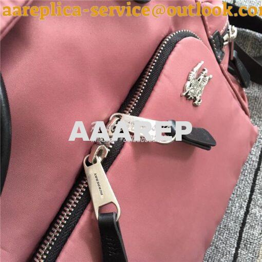 Replica Burberry The Medium Rucksack in mauve pink Puffer Nylon and Le 6