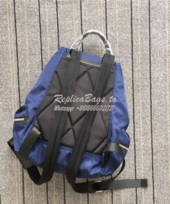 Replica Burberry The Medium Rucksack in blue Puffer Nylon and Leather 2