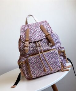 Replica Burberry The Medium Rucksack in Monogram Print Nylon Brush