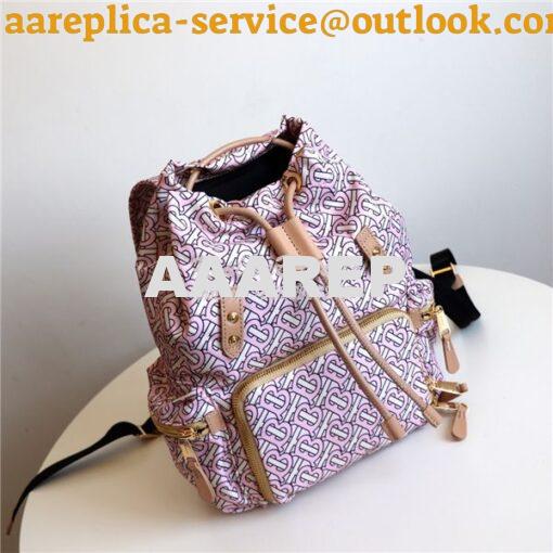 Replica Burberry The Medium Rucksack in Monogram Print Nylon Brush 7